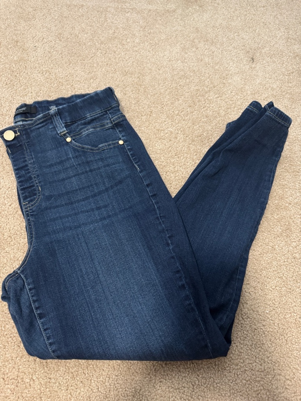 Women’s Dark Blue Stretch High-Rise Jeans Liverpool Gia Glider